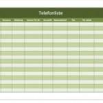 Telefonliste-Telefonverzeichnis-Vorlage
